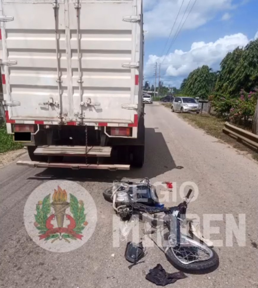 Aanrijding tussen Bromfiets en Truck